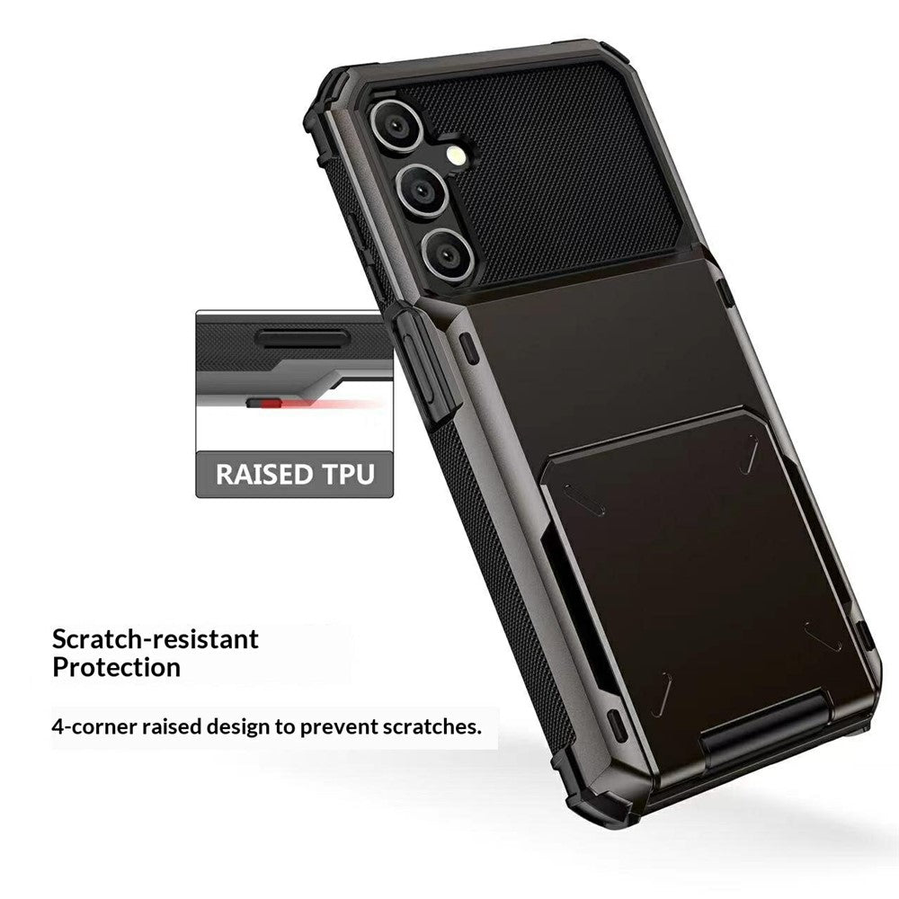 Samsung Galaxy S26-skal PC + TPU med dubbla lager baksida med korthållare