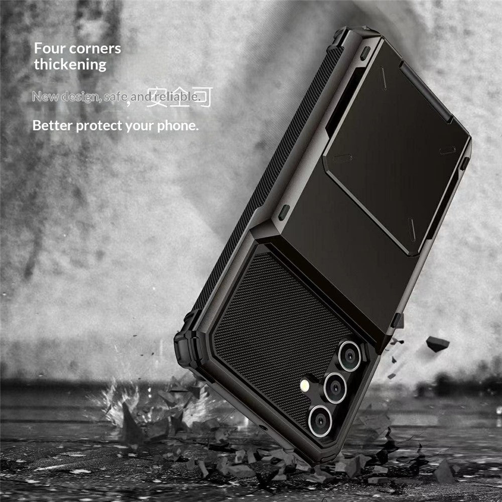 Samsung Galaxy S26-skal PC + TPU med dubbla lager baksida med korthållare