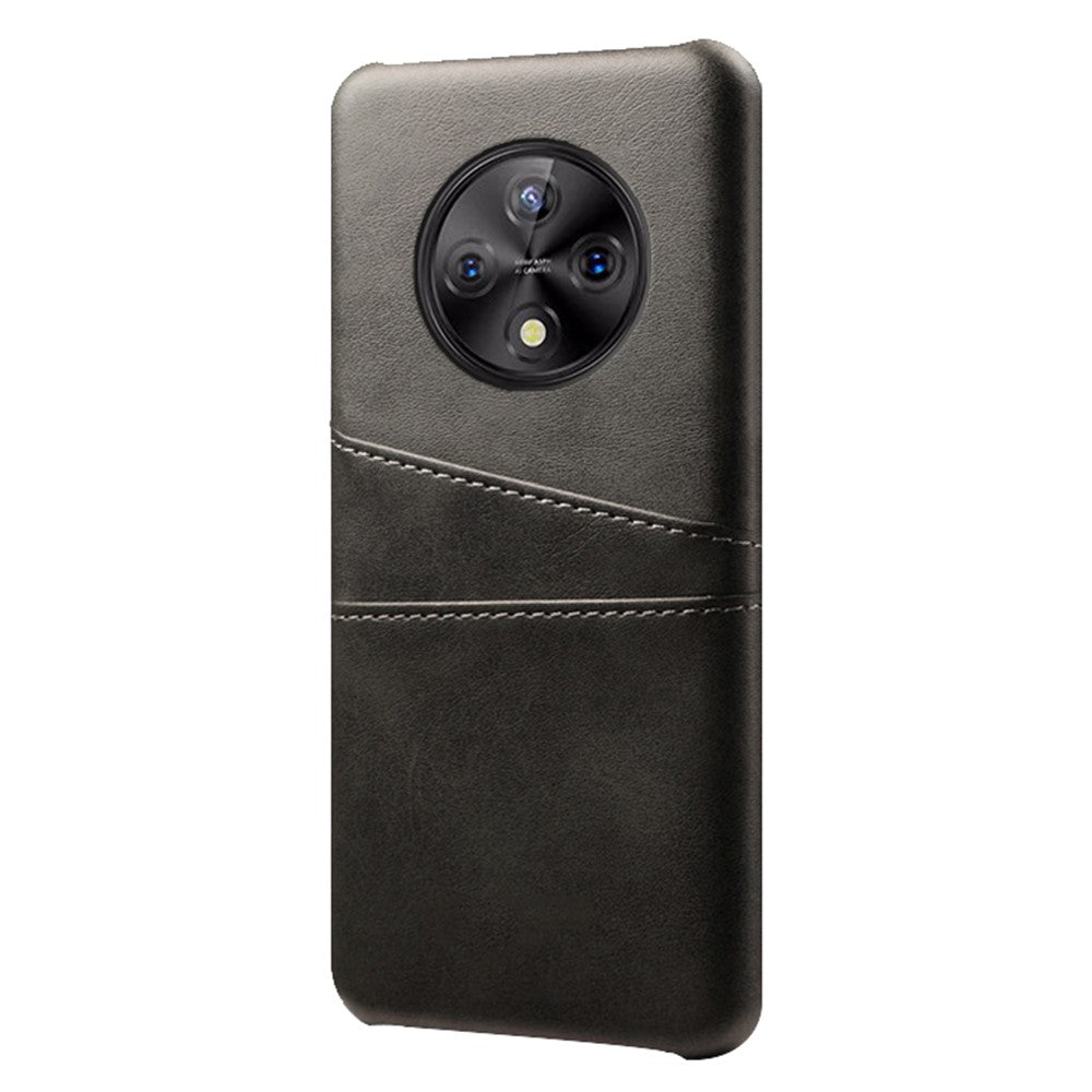 For Huawei Enjoy 50 Pro 4G / nova Y90 4G Dual Card Slots PU Leather Coated PC Cover Shock-absorbing Phone Case