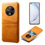 For Huawei Enjoy 50 Pro 4G / nova Y90 4G Dual Card Slots PU Leather Coated PC Cover Shock-absorbing Phone Case