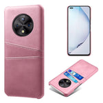 For Huawei Enjoy 50 Pro 4G / nova Y90 4G Dual Card Slots PU Leather Coated PC Cover Shock-absorbing Phone Case