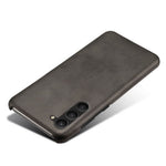 For Samsung Galaxy S23+ Calf Texture Anti-scratch Cell Phone Cover PU Leather Coated PC Case