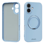 ABEEL For iPhone 16 Magnetic Case Kickstand Skin Touch Liquid Silicone Phone Cover