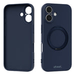 ABEEL For iPhone 16 Magnetic Case Kickstand Skin Touch Liquid Silicone Phone Cover