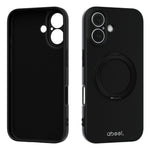 ABEEL For iPhone 16 Magnetic Case Kickstand Skin Touch Liquid Silicone Phone Cover