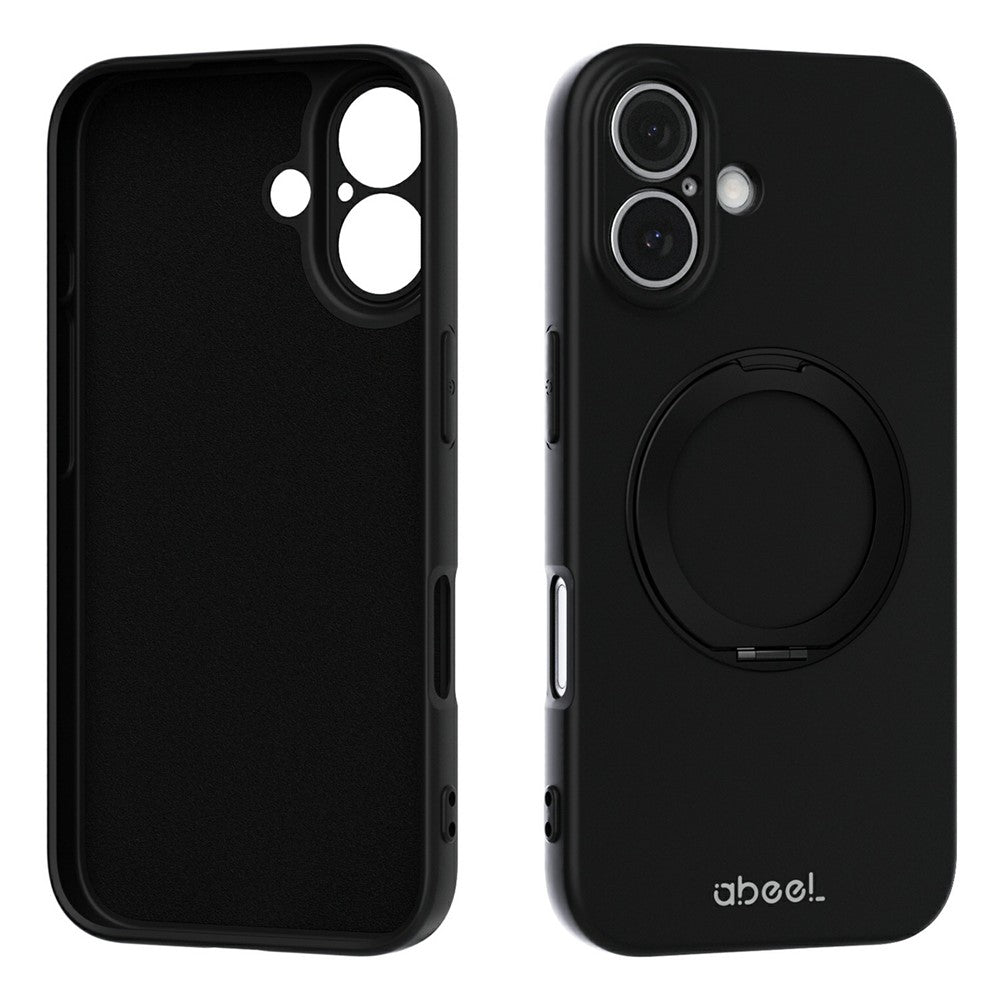 ABEEL For iPhone 16 Magnetic Case Kickstand Skin Touch Liquid Silicone Phone Cover
