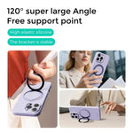 ABEEL For iPhone 16 Pro Magnetic Case Kickstand Skin Touch Liquid Silicone Phone Cover
