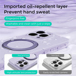 ABEEL For iPhone 16 Pro Max Magnetic Case Kickstand Skin Touch Liquid Silicone Phone Cover