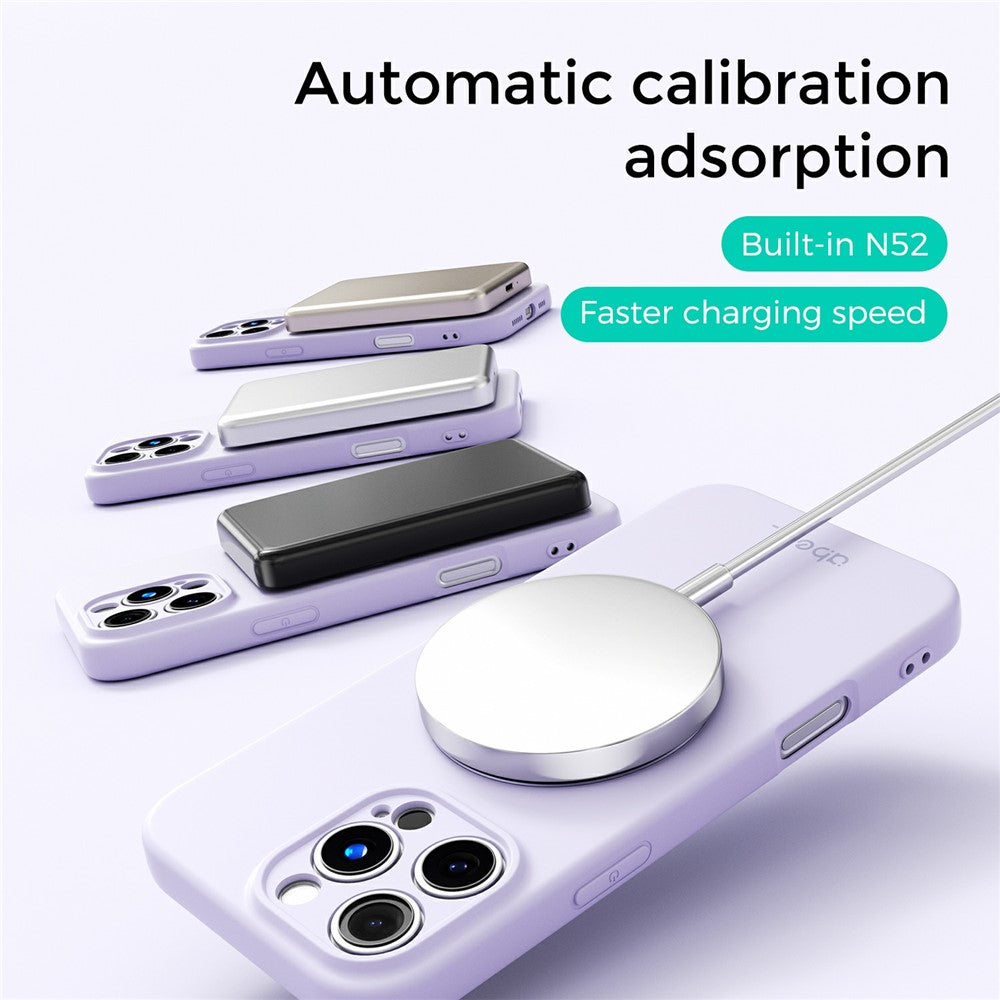 ABEEL For iPhone 16 Pro Max Magnetic Case Kickstand Skin Touch Liquid Silicone Phone Cover