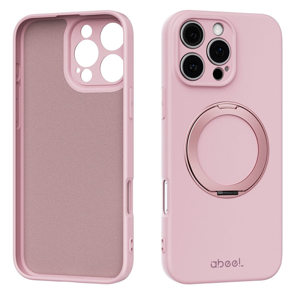 ABEEL For iPhone 16 Pro Max Magnetic Case Kickstand Skin Touch Liquid Silicone Phone Cover