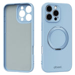 ABEEL For iPhone 16 Pro Max Magnetic Case Kickstand Skin Touch Liquid Silicone Phone Cover