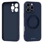 ABEEL For iPhone 16 Pro Max Magnetic Case Kickstand Skin Touch Liquid Silicone Phone Cover