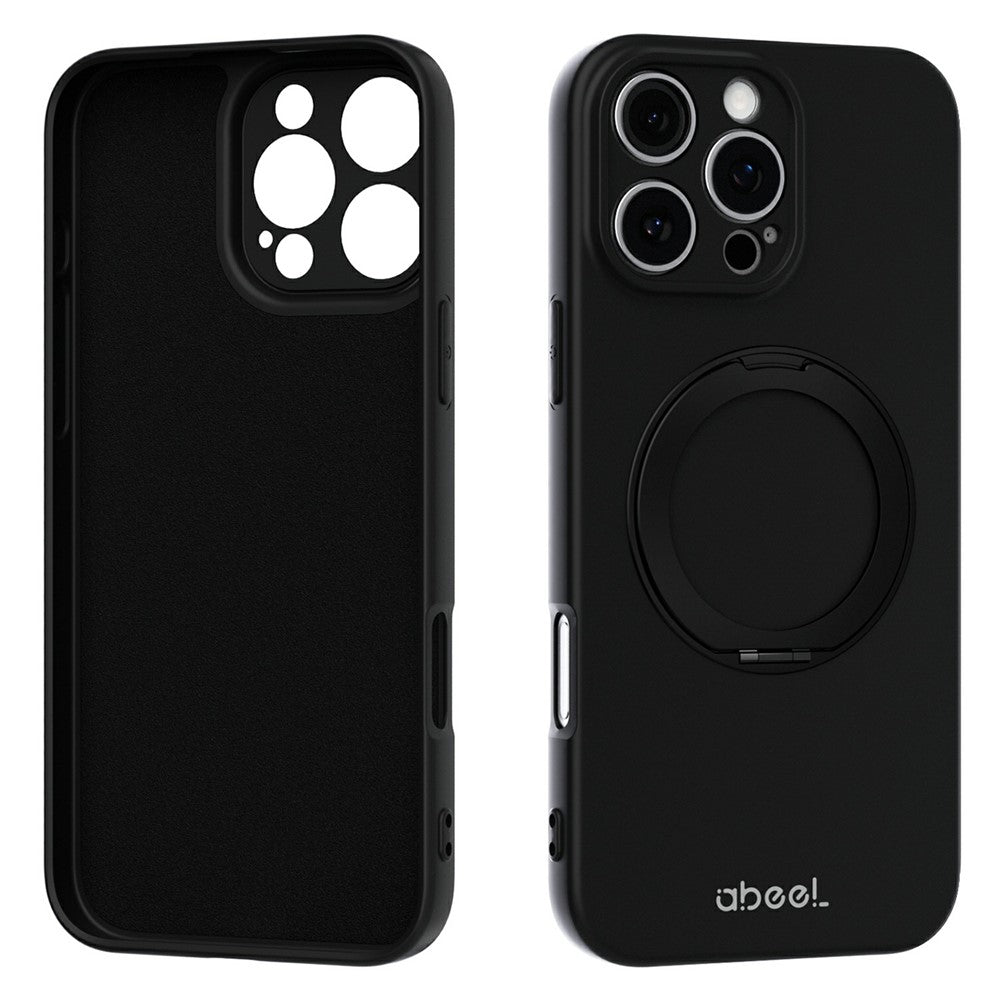 ABEEL For iPhone 16 Pro Max Magnetic Case Kickstand Skin Touch Liquid Silicone Phone Cover