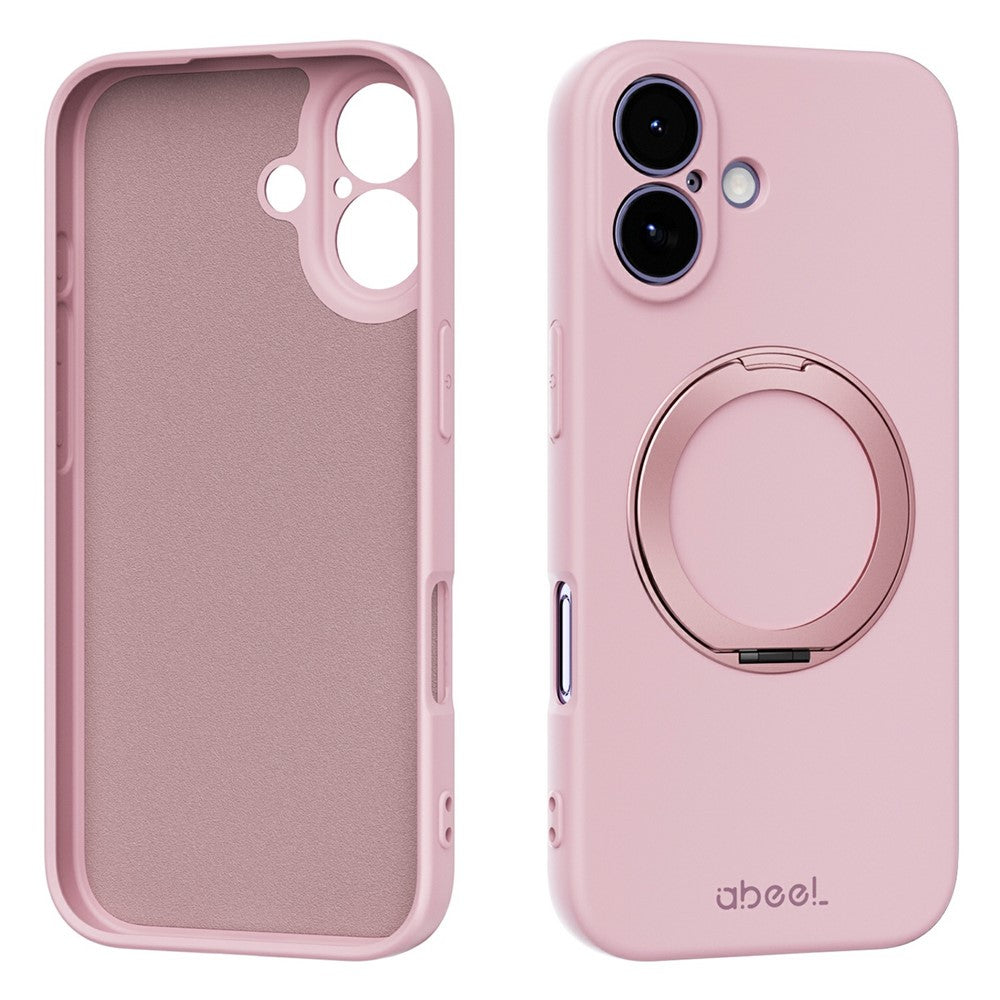 ABEEL For iPhone 17 Magnetic Case Kickstand Skin Touch Liquid Silicone Phone Cover