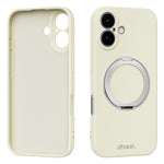 ABEEL For iPhone 17 Magnetic Case Kickstand Skin Touch Liquid Silicone Phone Cover