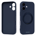 ABEEL For iPhone 17 Magnetic Case Kickstand Skin Touch Liquid Silicone Phone Cover
