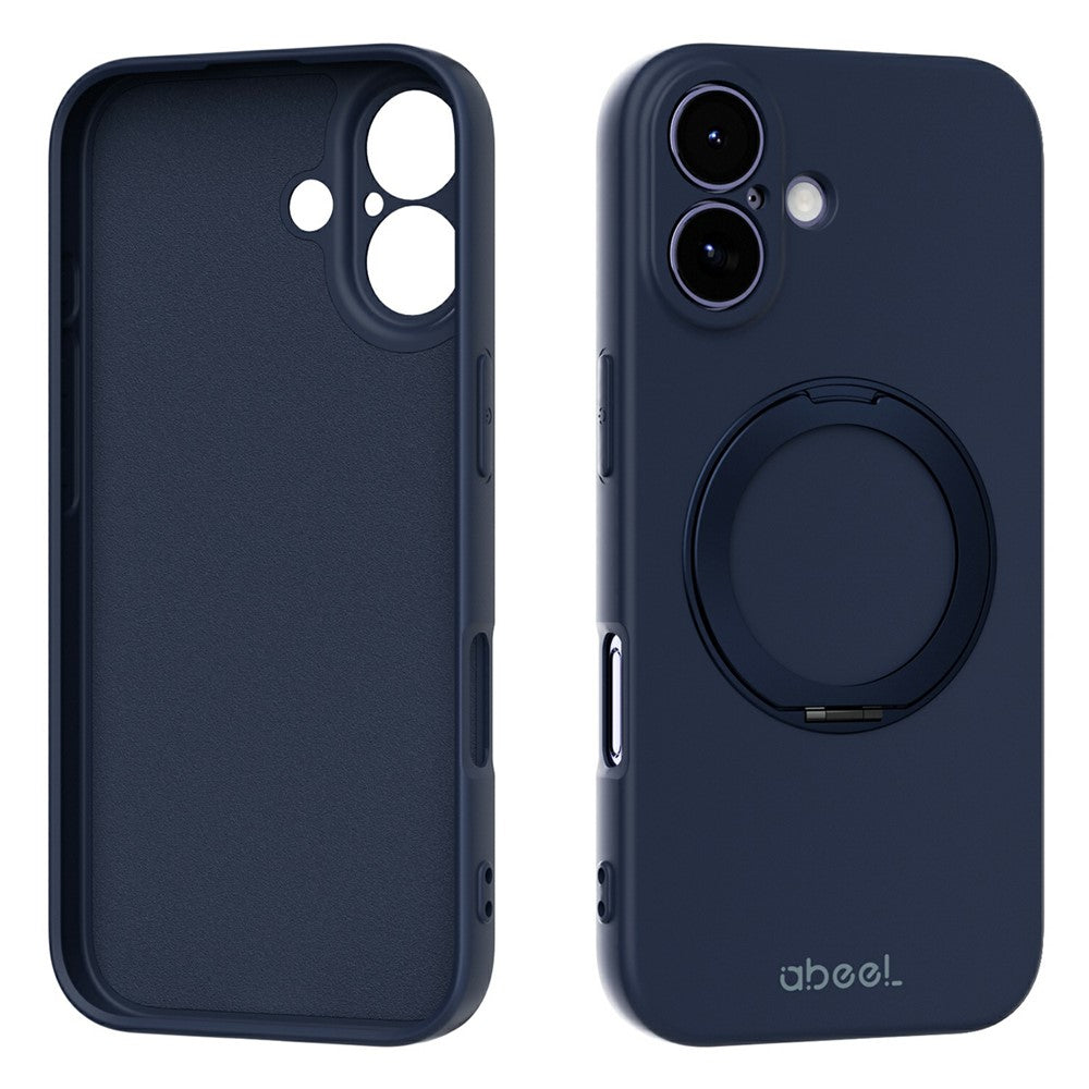 ABEEL For iPhone 17 Magnetic Case Kickstand Skin Touch Liquid Silicone Phone Cover