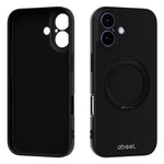 ABEEL For iPhone 17 Magnetic Case Kickstand Skin Touch Liquid Silicone Phone Cover