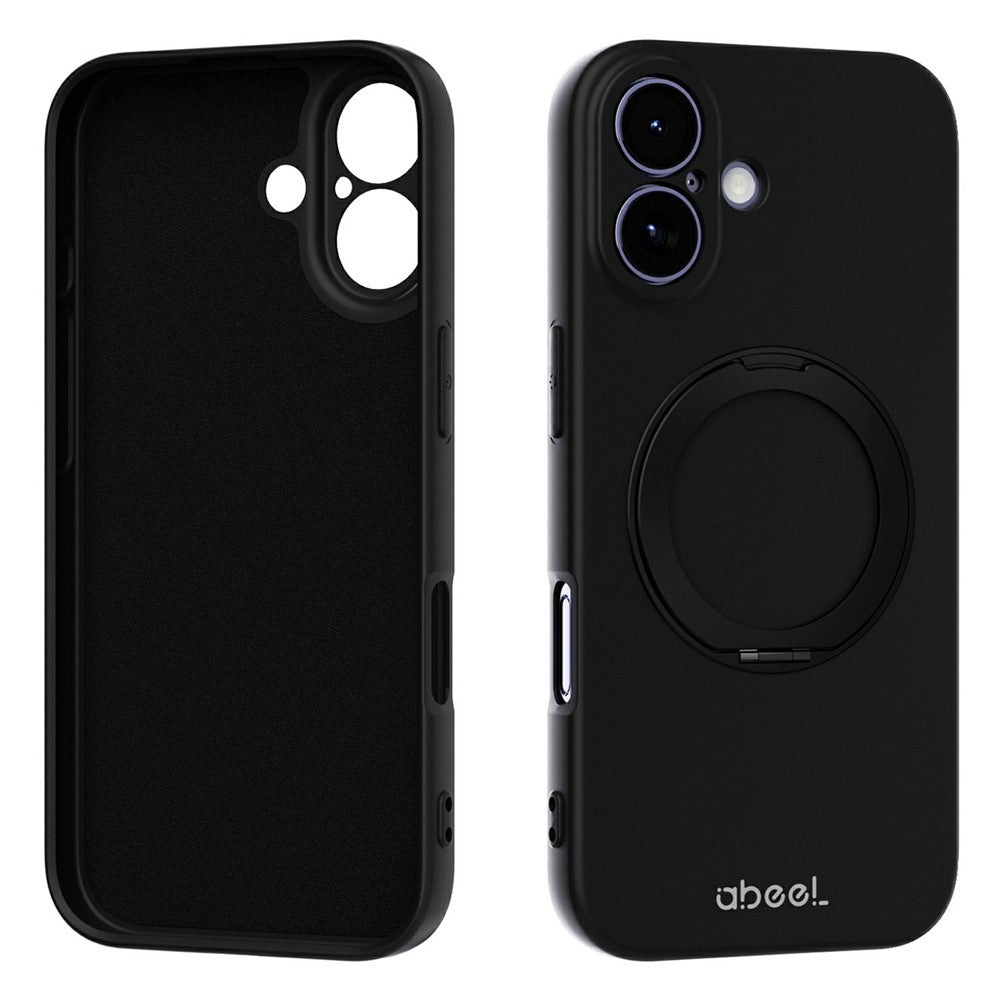 ABEEL For iPhone 17 Magnetic Case Kickstand Skin Touch Liquid Silicone Phone Cover