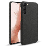 For Samsung Galaxy S23+ Solid Color Hard PC+Cloth Phone Cover Anti-scratch Protective Cover