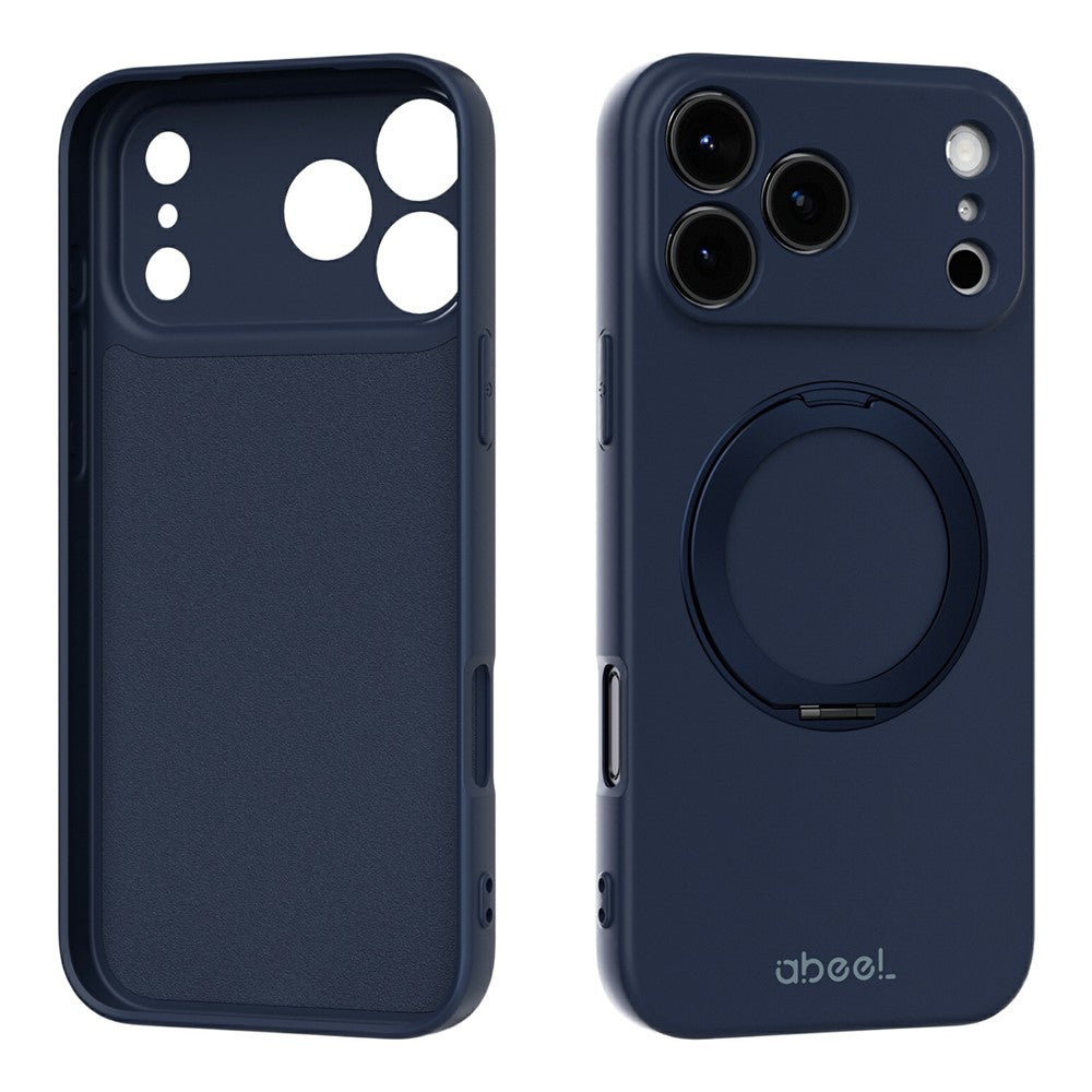 ABEEL For iPhone 17 Pro Max Magnetic Case Kickstand Skin Touch Liquid Silicone Phone Cover
