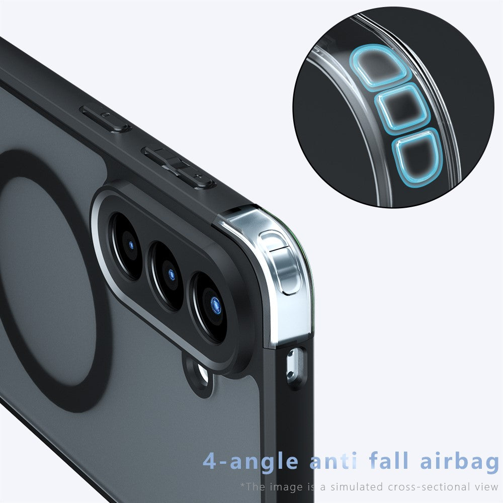 For Samsung Galaxy A57 5G Magnetic Case TPU + PC Matte Skin Touch Phone Cover