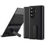 For Samsung Galaxy Z TriFold 5G Case Kickstand Nappa Texture Leather + PC Phone Cover