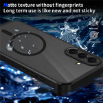 Samsung Galaxy S26+ magnetetui Skin Touch, mat pc- og TPU-mobilcover med stødbeskyttelse - sort