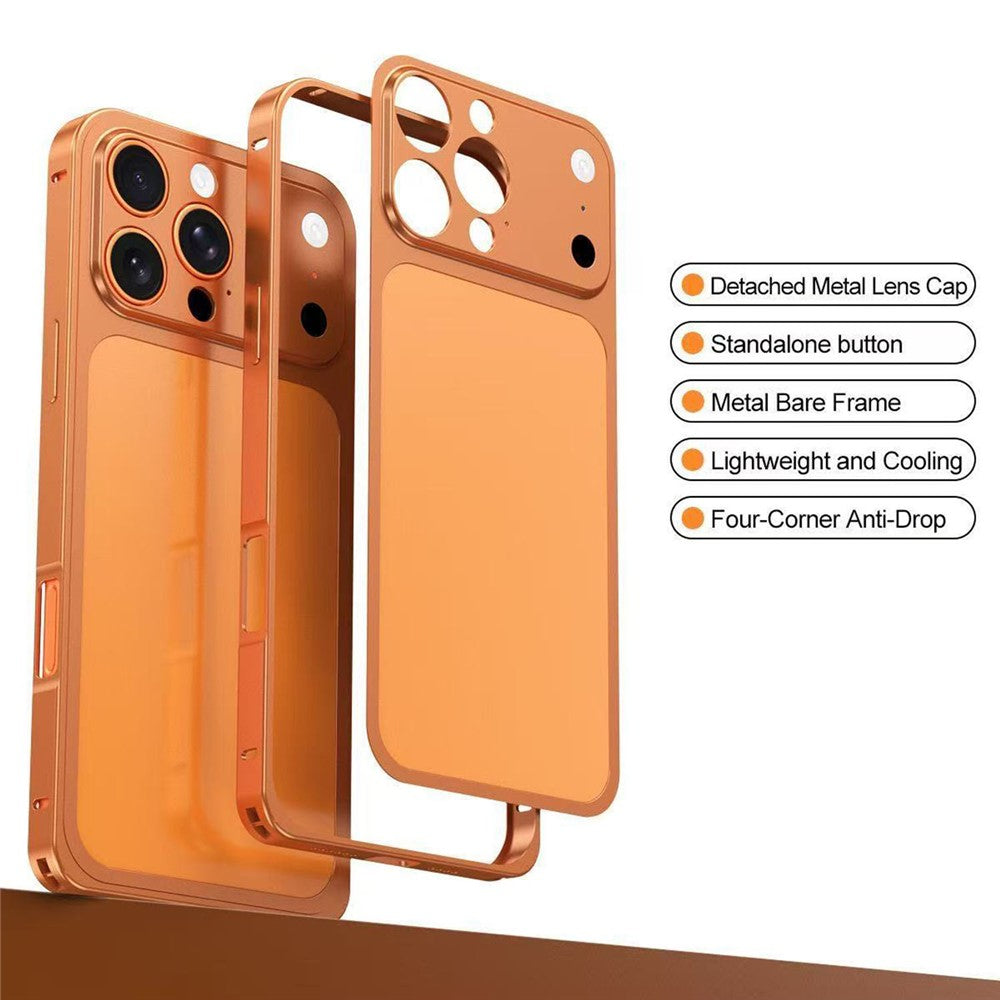 Til iPhone 16 Pro Cover – Kan omdannes til 17 Pro Låsespænde Metalramme Legeret Bagside Telefoncover