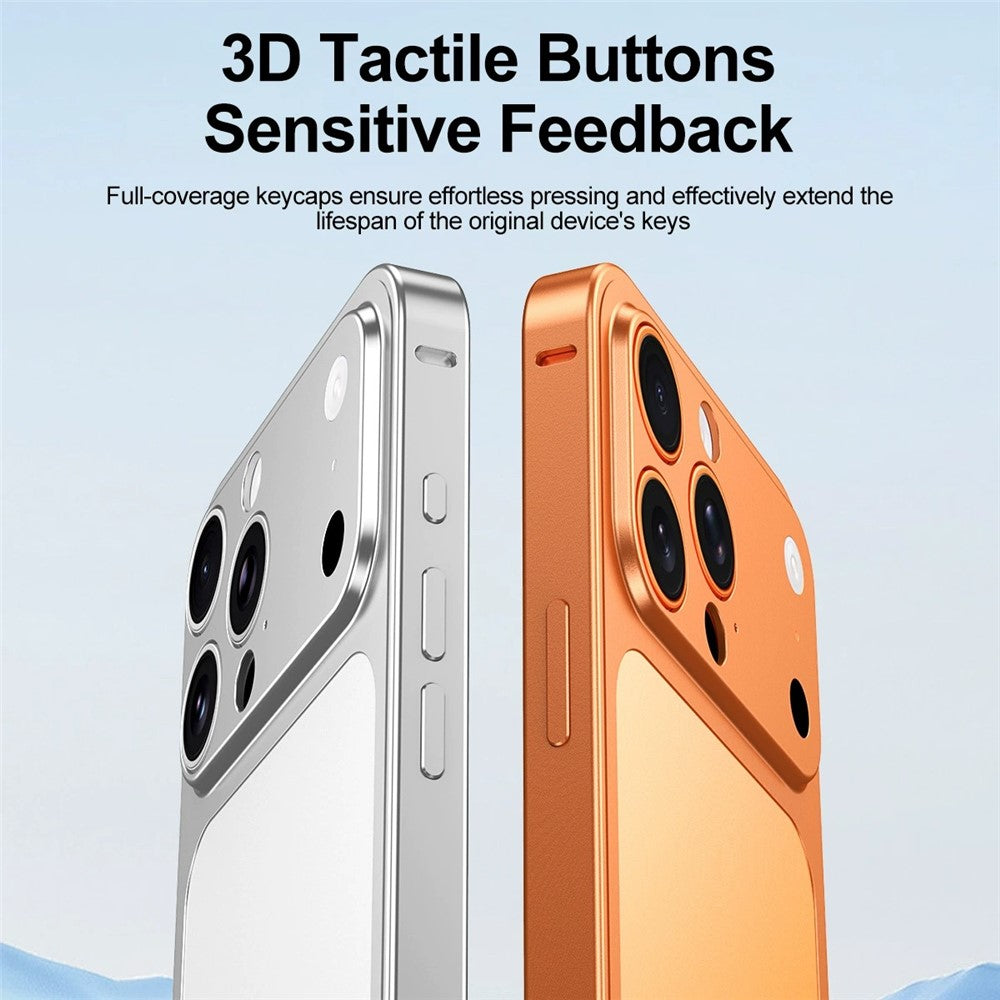 Til iPhone 16 Pro Cover – Kan omdannes til 17 Pro Låsespænde Metalramme Legeret Bagside Telefoncover