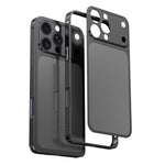 Til iPhone 16 Pro Cover – Kan omdannes til 17 Pro Låsespænde Metalramme Legeret Bagside Telefoncover