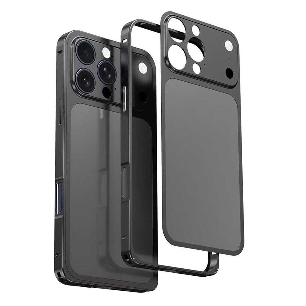Til iPhone 16 Pro Cover – Kan omdannes til 17 Pro Låsespænde Metalramme Legeret Bagside Telefoncover