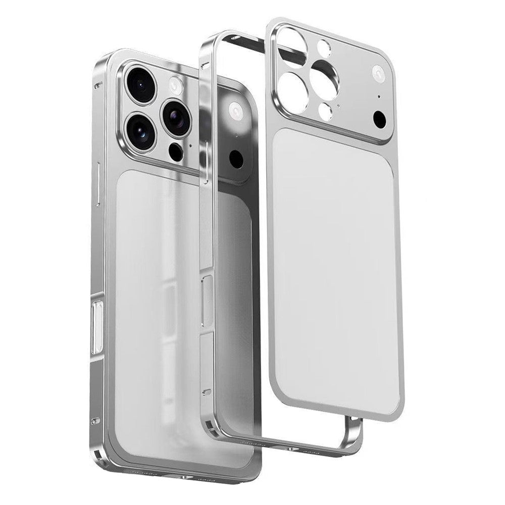 Til iPhone 16 Pro Cover – Kan omdannes til 17 Pro Låsespænde Metalramme Legeret Bagside Telefoncover