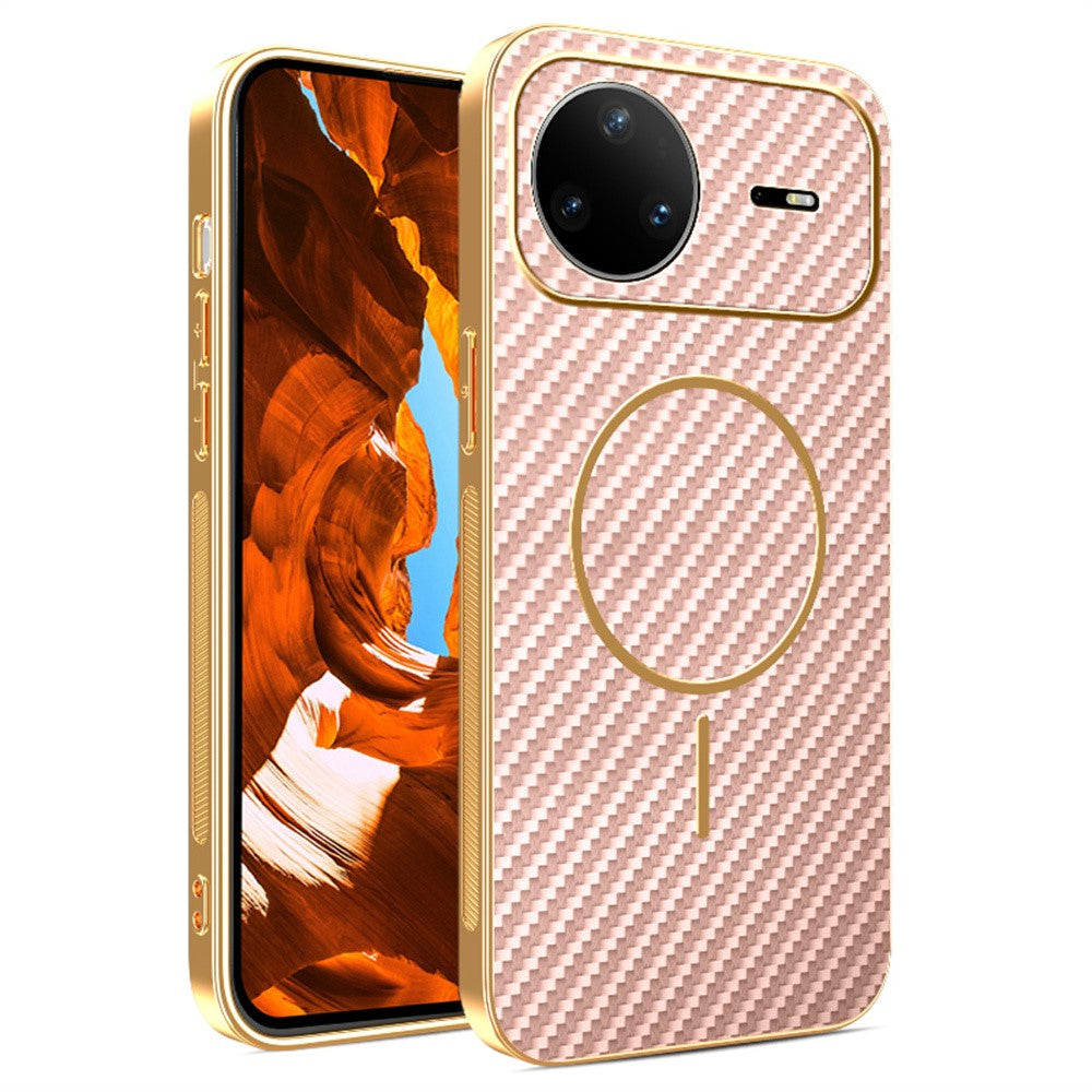 For Huawei nova 15 Pro 5G Case Carbon Fiber Textured Electroplated TPU Phone Back Cover