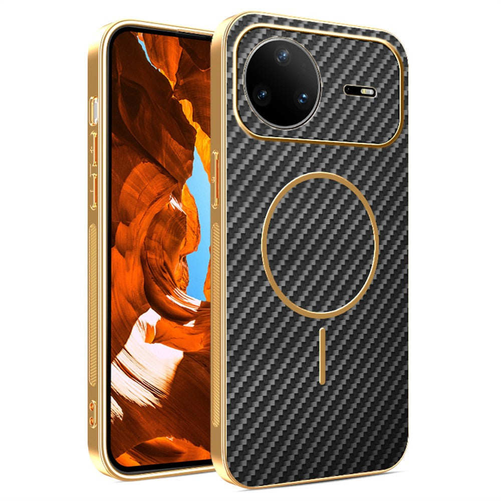 For Huawei nova 15 Pro 5G Case Carbon Fiber Textured Electroplated TPU Phone Back Cover