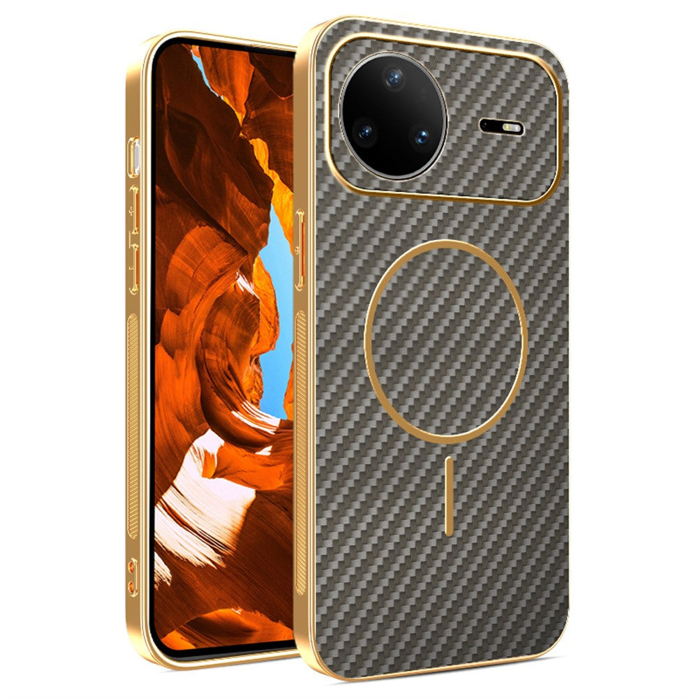 For Huawei nova 15 Pro 5G Case Carbon Fiber Textured Electroplated TPU Phone Back Cover