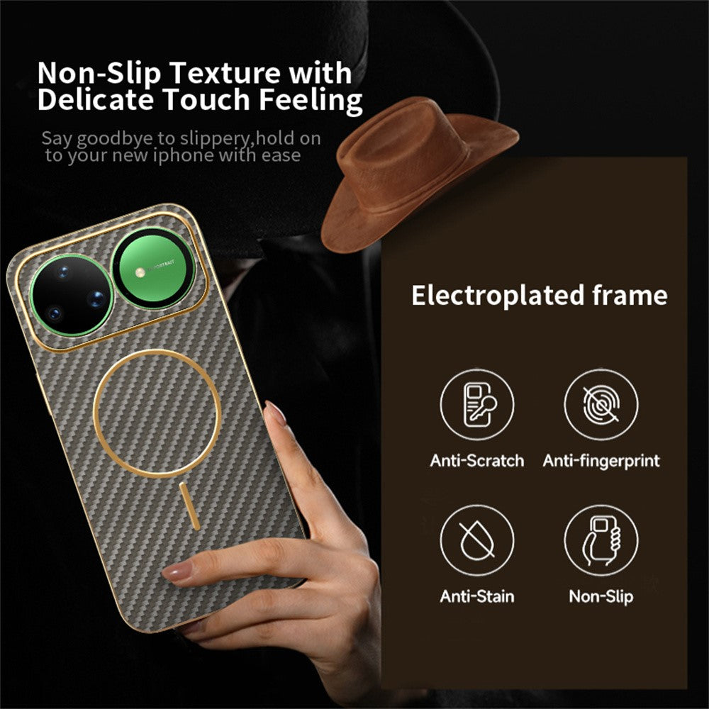 For Huawei nova 15 Ultra 5G Case Carbon Fiber Textured Electroplated TPU Phone Back Cover