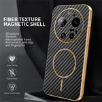 For Xiaomi 17 Ultra 5G Case Carbon Fiber Textured Electroplated TPU Phone Back Cover