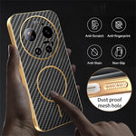 Xiaomi 17 Ultra 5G-skal, kolfiberstrukturerat, elektropläterat TPU-bakstycke
