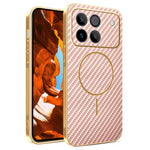 Phone Case For Honor Win 5G / Win RT 5G Carbon Fiber Textured Electroplated TPU Phone Back Cover