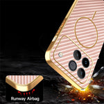 Phone Case For Honor Win 5G / Win RT 5G Carbon Fiber Textured Electroplated TPU Phone Back Cover