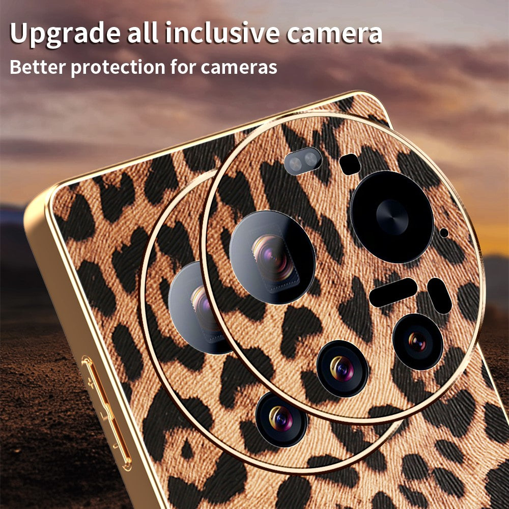 For Xiaomi 17 Ultra 5G Case PU Leather Coated PC + TPU Electroplating Phone Cover