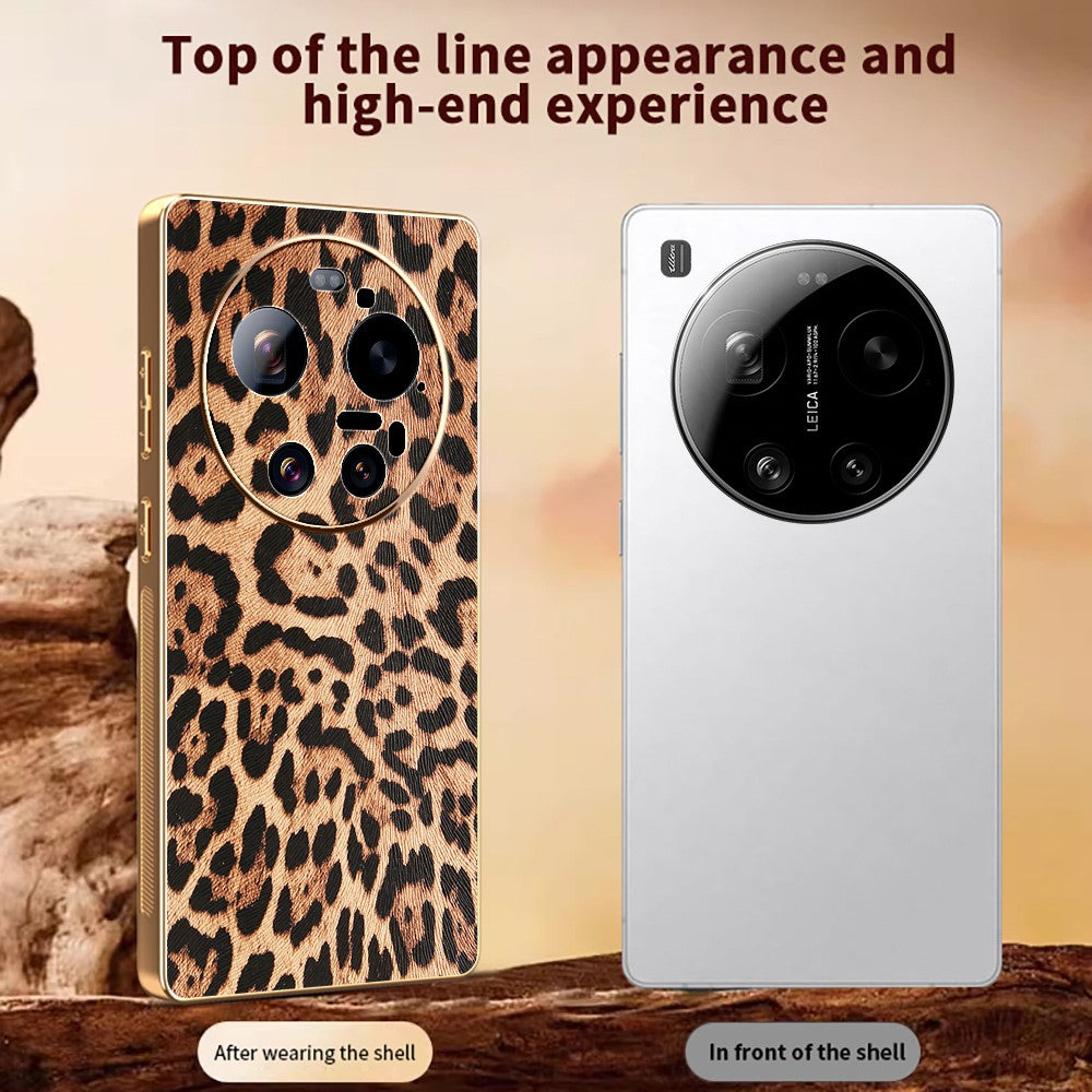 For Xiaomi 17 Ultra 5G Case PU Leather Coated PC + TPU Electroplating Phone Cover
