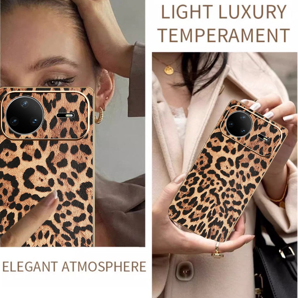 For Huawei nova 15 Pro 5G Case PU Leather Coated PC + TPU Electroplating Phone Cover