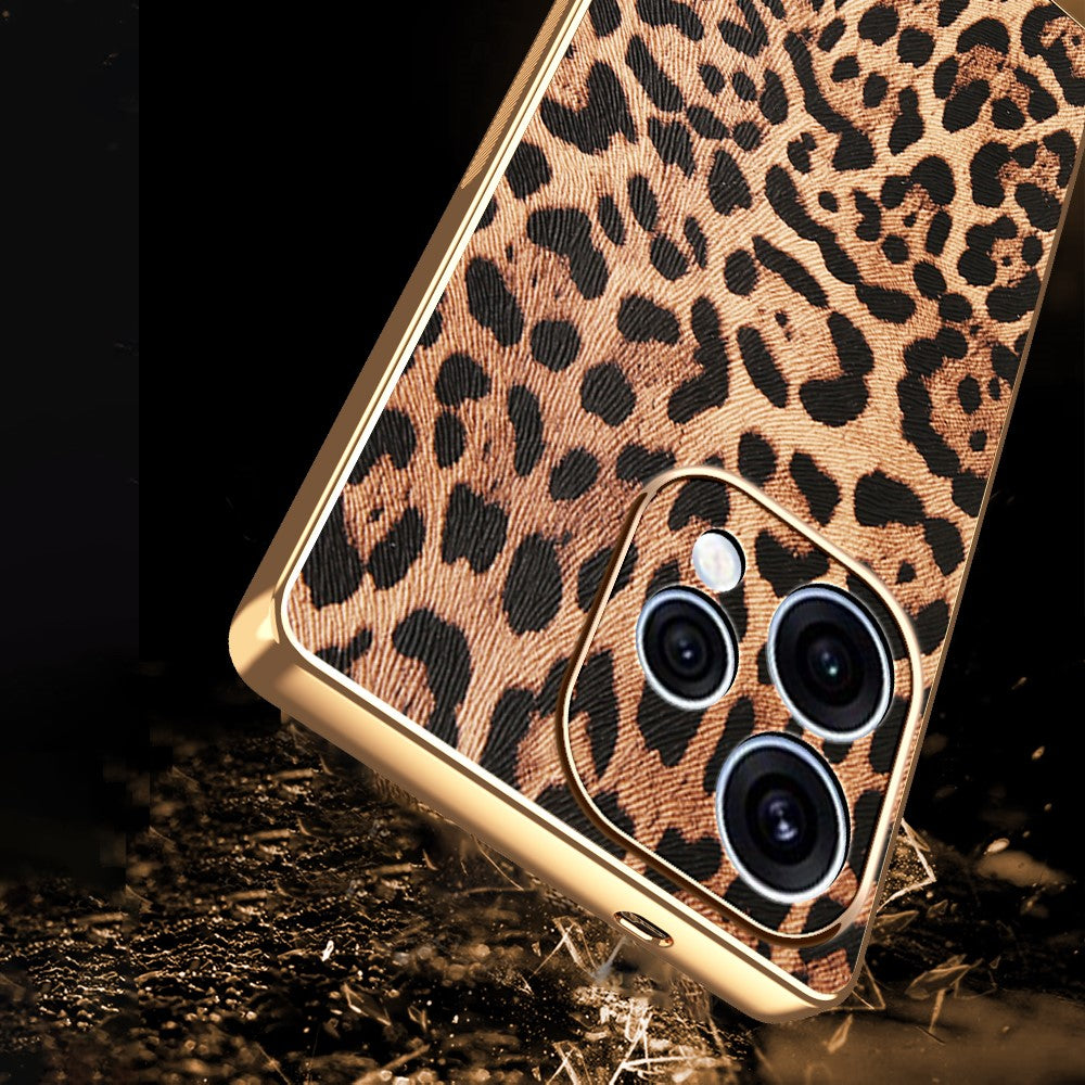 Phone Case For Oppo Reno15 5G (Global)  /  15c 5G (China) PU Leather Coated PC + TPU Electroplating Phone Cover