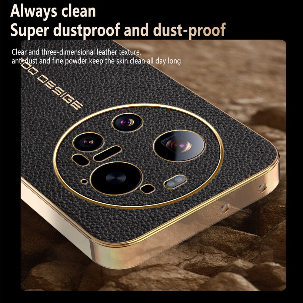For Xiaomi 17 Ultra 5G Case Anti Scratch Litchi Texture TPU Leather PU Phone Back Cover