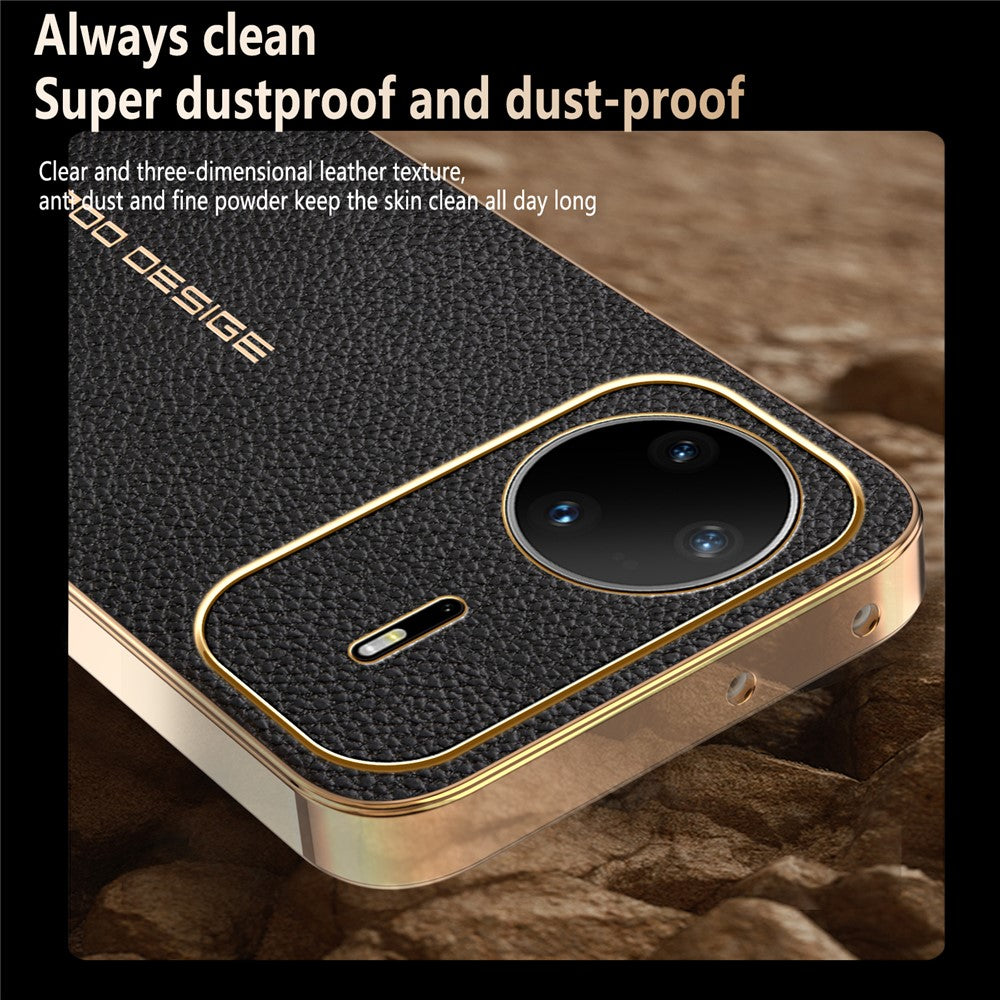 For Huawei nova 15 Pro 5G Case Anti Scratch Litchi Texture TPU Leather PU Phone Back Cover