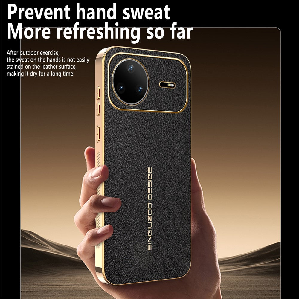 For Huawei nova 15 Pro 5G Case Anti Scratch Litchi Texture TPU Leather PU Phone Back Cover