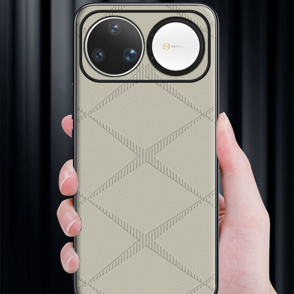 Huawei Nova 15 Ultra 5G-skal X-mönstrat TPU PU-läder PC Anti-fall-mobilskal