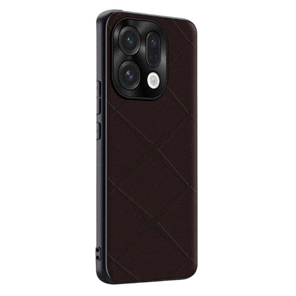 For Oppo Find X9 5G Case X-Patterned TPU PU Leather PC Anti-Drop Phone Cover
